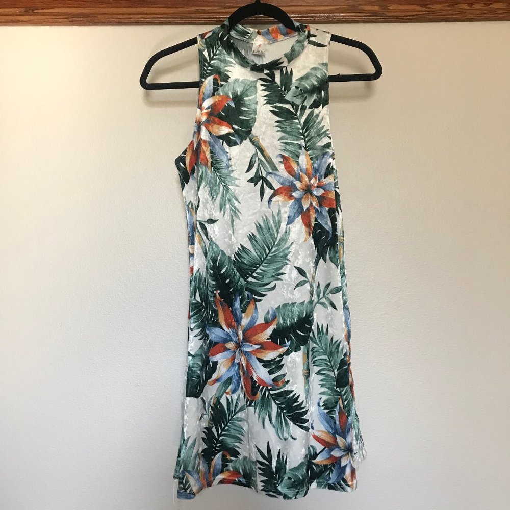 i.joah tropical print high neck dress • medium